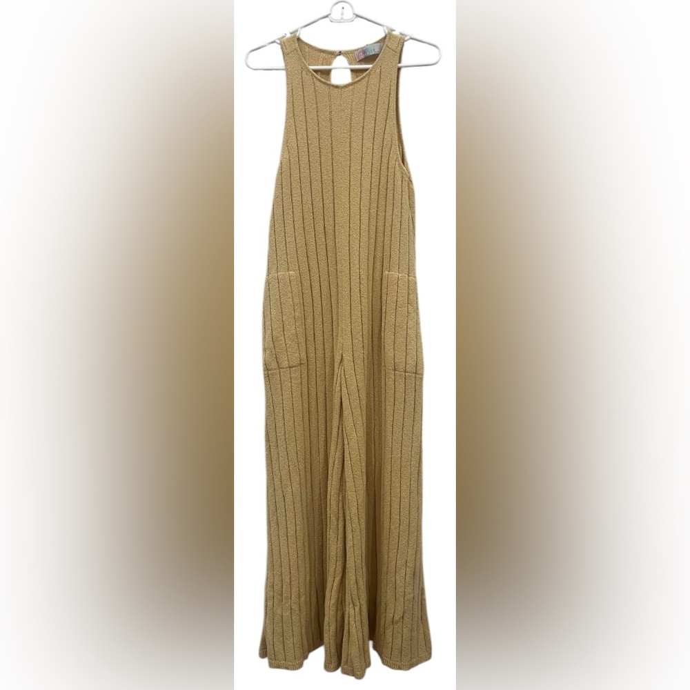 Women's Sz S/P Free People Beach Ribbed Jumpsuit /w Pockets
